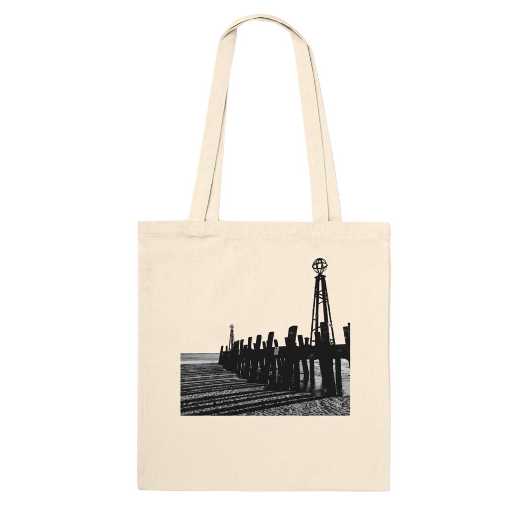 St Annes Pier Tote Bag - Eco-Friendly Cotton Bag - Vintage Beach Design